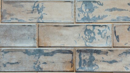 Glossy Ceramic Tiles with Watercolor Effect in Beige and Blue-Gray Tones — Artistic Texture for Interior, Renovation, and Visual Design
