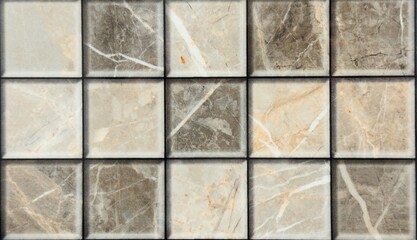 Collection of Marble Tiles with Natural Veining — Decorative Texture for Interior, Architecture, and Graphic Design
