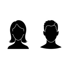 Silhouettes of a Man and Woman