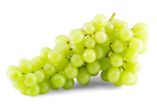tasty green grapes isolated on white background