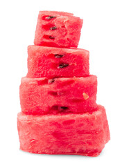 slices of watermelon isolated on white background
