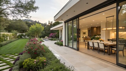 view of luxurious modern house exterior