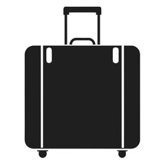 black suitcase isolated on white