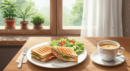 カフェランチとナチュラルな午後のひととき