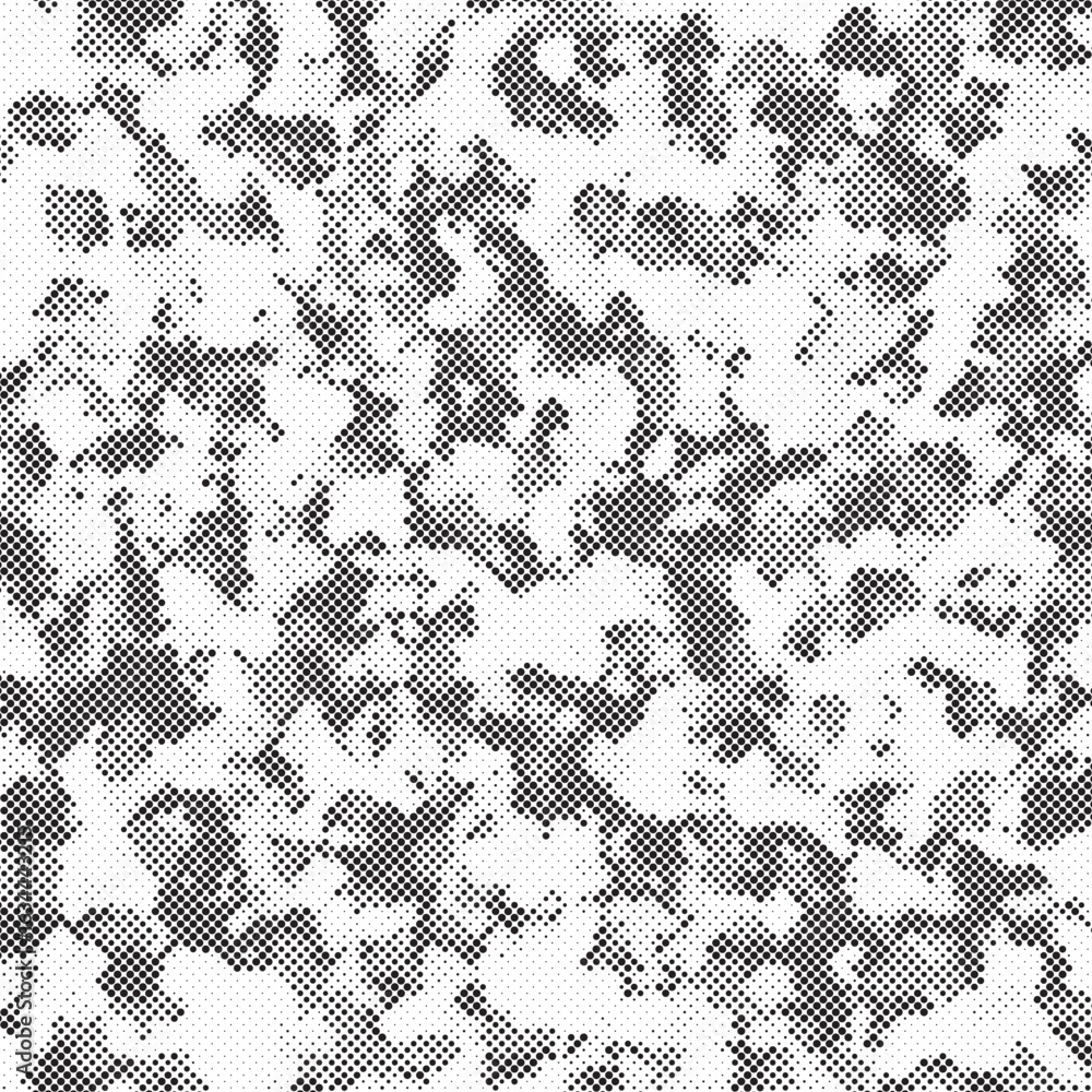 Poster abstract halftone background. military camouflage effect dot seamless pattern texture. dotted backgr