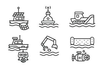 transportation icons set