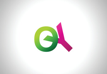 Abstract minimal OY letter logo design, Vector design Concept
