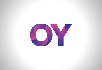 Abstract minimal OY letter logo design, Vector design Concept