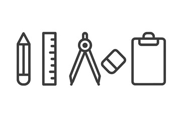 stationery icon set