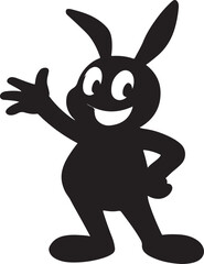 Silhouette of an animated movie character, symbolizing cartoons, animation, storytelling, and film art.