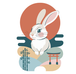 Rabbit Greetings Card