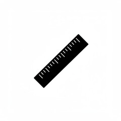 Isolated ruler with markings on white background