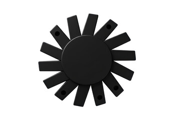 Isolated Dark Propeller Fan Blade Array