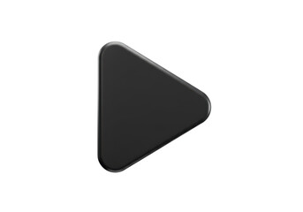 Isolated Simple Black Play Button
