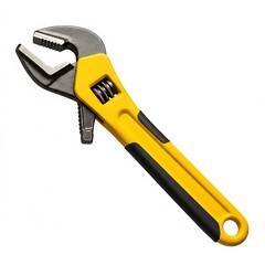 Gripping Power: Yellow & Steel Adjustable Wrench