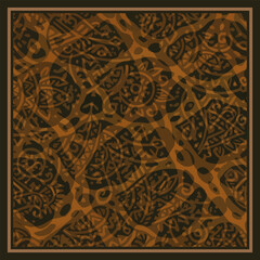 paisley ethnic pattern design, scarf, bandana, rug, pillow, socks, textile fabric pattern, wild animal texture tiger. Abstract vector fashion art wild skin. wavy exotic colorful texture
