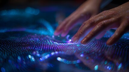 Smart foam surface embedded with sensors reconfiguring dynamically to project AI and cloud-based commands in real-time futuristic interface