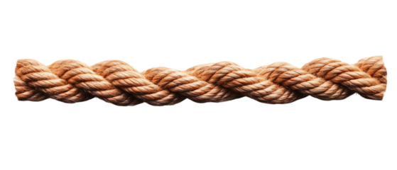 Strong rough brown rope. Png isolated with transparency white background in PNG format.