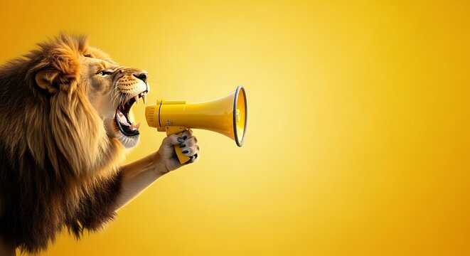 Lion with Megaphone