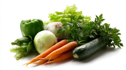 Produce plant concept Fresh produce includes variety of plant based vegetables like lettuce, carrots, and zucchini that enhance healthy meals