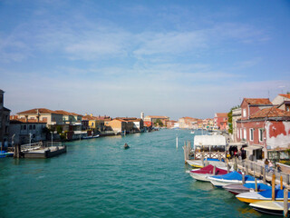 Fototapeta premium Exploring the beautiful island of Murano in Venice, Italy.