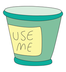 Fresh curd on white background