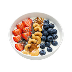 Deliciously Healthy Yogurt Bowl Featuring Fresh Berries Nuts and Seeds for a Nutritious Breakfast or Snack