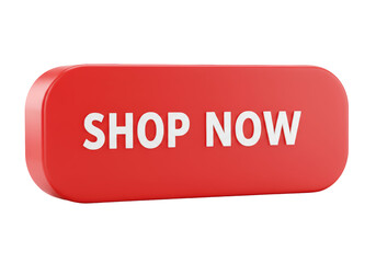 Isolated Red 'Shop Now' Button for Immediate E-commerce Action