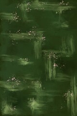 Abstract Pink and Green Colored Digital Oil Painting Background, Perfect for Card Design