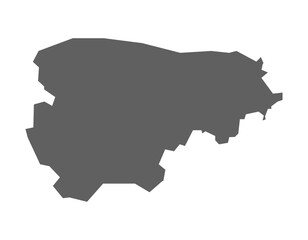 Obraz premium Kurnooldistrict flate gray map Andhra pradesh, india
