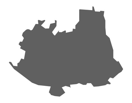 YSR Kadapa district flate gray map Andhra pradesh, india