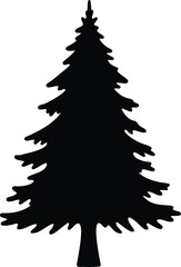Silhouette of a coniferous tree a timeless representation of natures enduring beauty and the serene essence of the forest