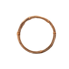 Round woven straw/bamboo frame