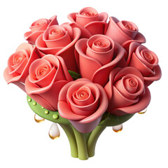 Beautiful pink rose flower bouquet for valentine's day gift and wedding decoration ideas online shop 100