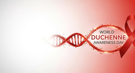 World Duchenne Awareness Day DNA Ribbon Banner