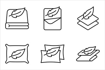 Soft icon set. Thin line icon for website design and development, vector illustration on white background