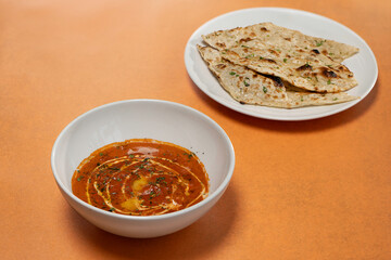 Roast Curry and Naan, Indian Dish, Mushroom, chicken