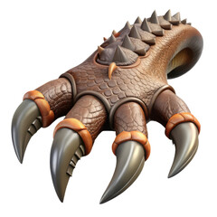 Monster claw hand with scales and sharp claws for halloween costume or fantasy game asset design concept