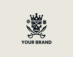 Obraz premium Pirate King Vector Logo