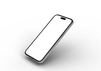 High-quality image of a modern smartphone with a blank screen, perfect for app presentations or website mockups.