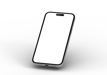 High-quality image of a modern smartphone with a blank screen, perfect for app presentations or website mockups.