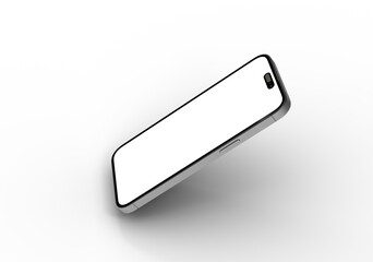 High-quality image of a modern smartphone with a blank screen, perfect for app presentations or website mockups.