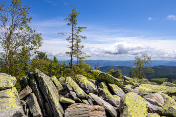 Yavirnyk-Gorgan mountain peak in Carpathian mountains in Ukraine