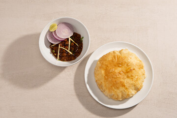 Puri and Bhaji / Black eyed Beans / Black Channa


