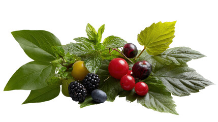 Produce plant concept Fresh produce and vibrant plant leaves create delightful arrangement showcasing nature bounty and beauty