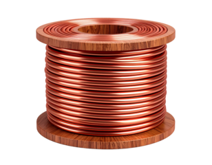 Copper Wire Coil 3D Render