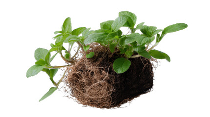 Produce plant concept healthy plant with roots showcases beauty of nature and importance of produce in our lives