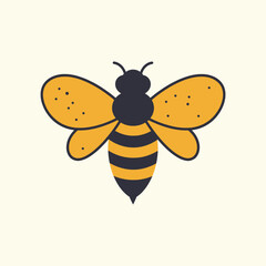 Simple and Cute Honeybee Illustration