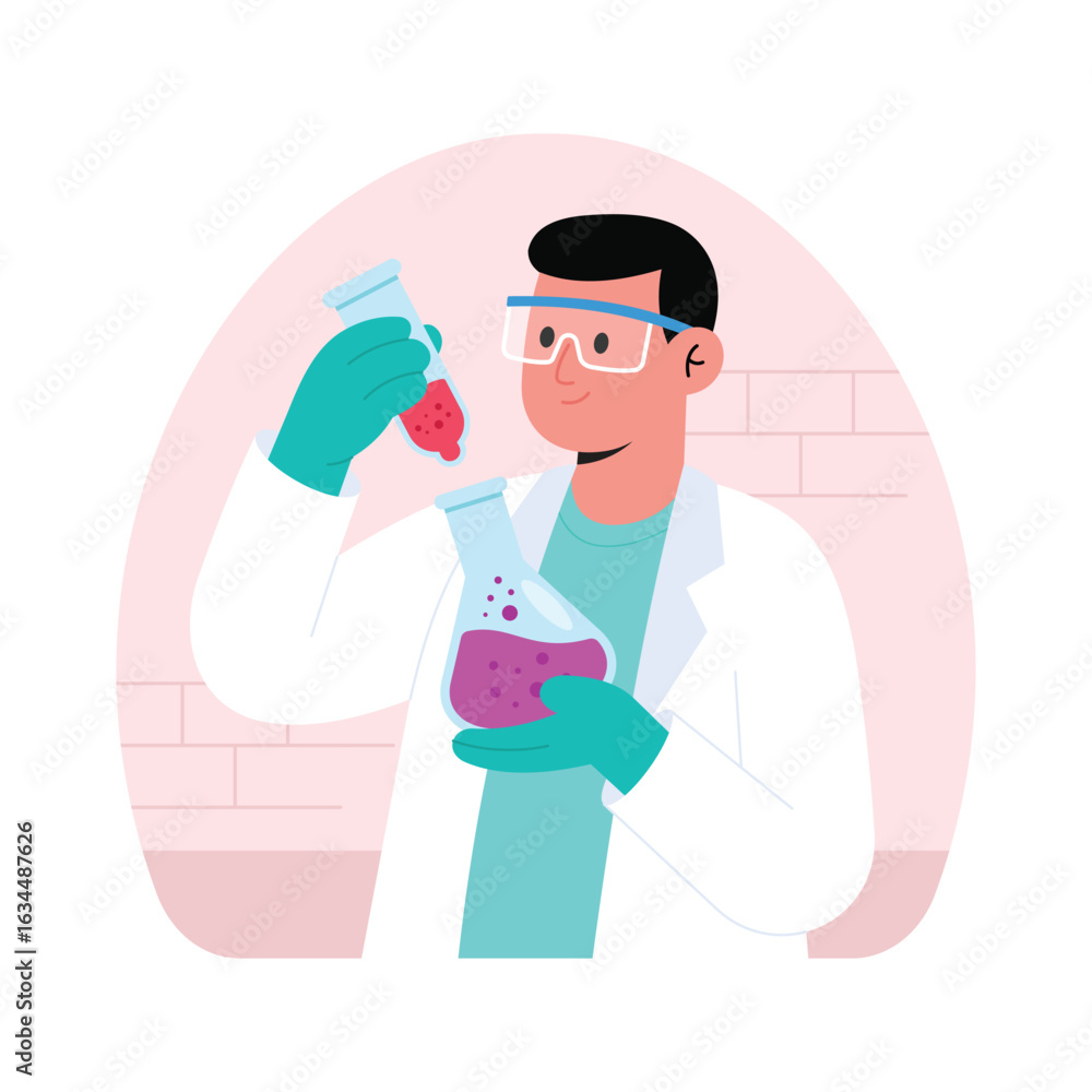 Poster sample testing vector illustration. eps 10 file
