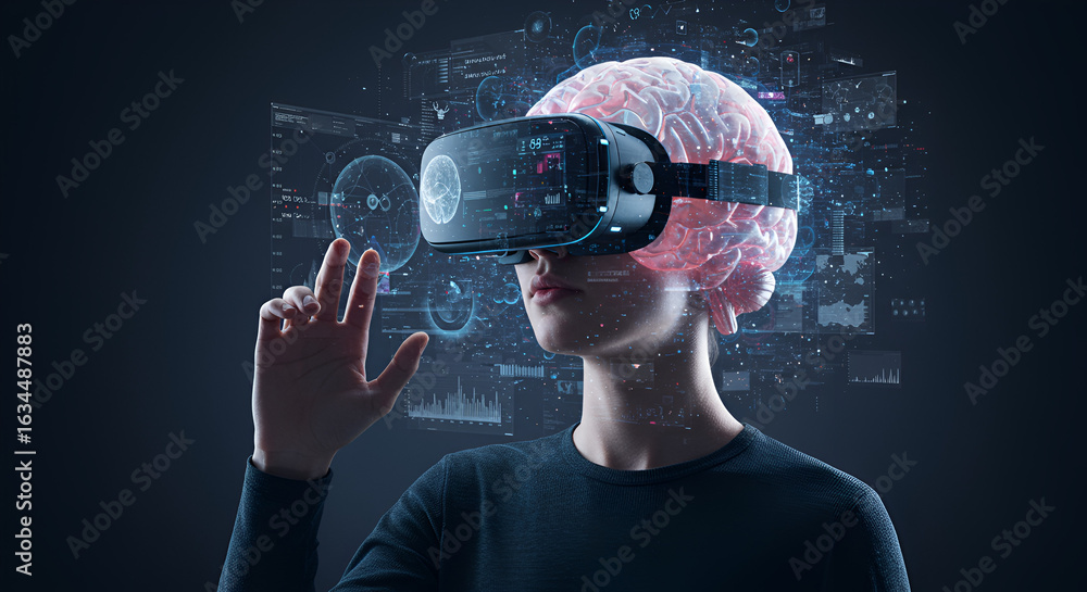Poster virtual reality exploration of the human brain using advanced visualization technology
